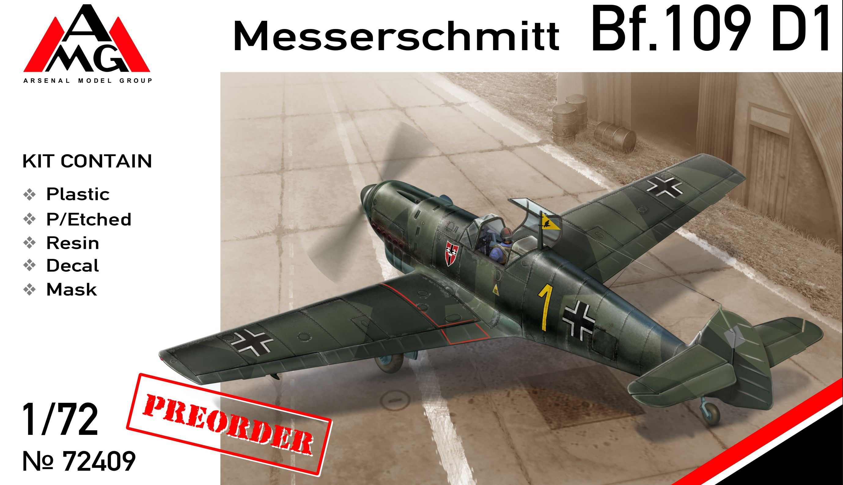 Messerschmitt Bf.109 C1-1:72   *** NEW *** AMG Models 72405 